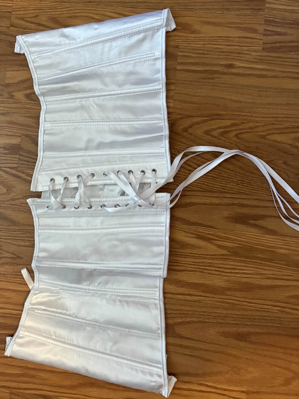 White Plastic Boned Corset - L (Chinese Sizing)